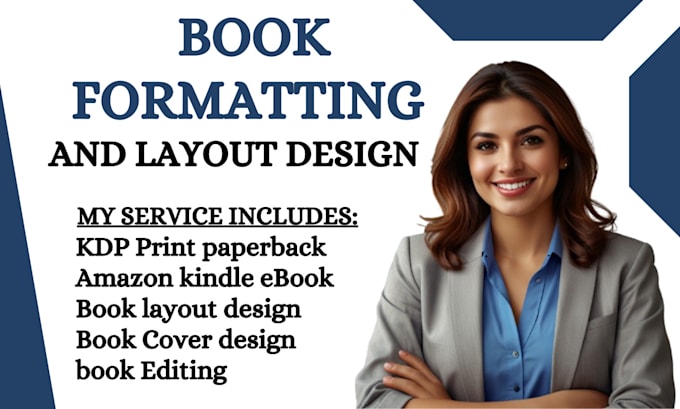 Gig Preview - Book formatting for KDP print paperback hardcover design layout and ingramspark