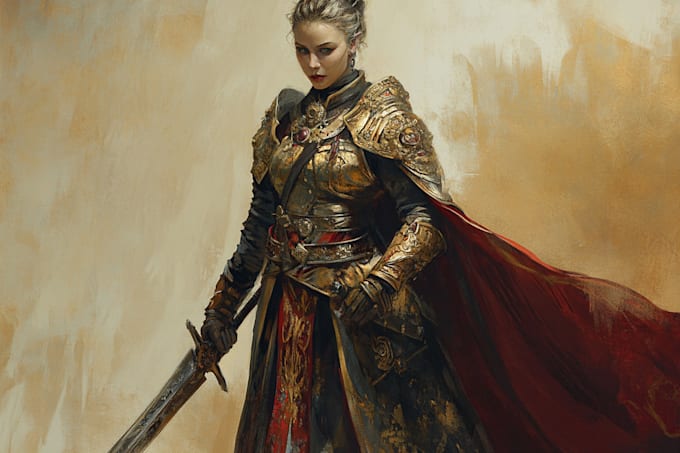 Bestseller - design a stunning dnd character art illustration for you