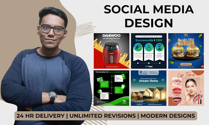 Gig Preview - Design high quality social media graphics in 24 HR