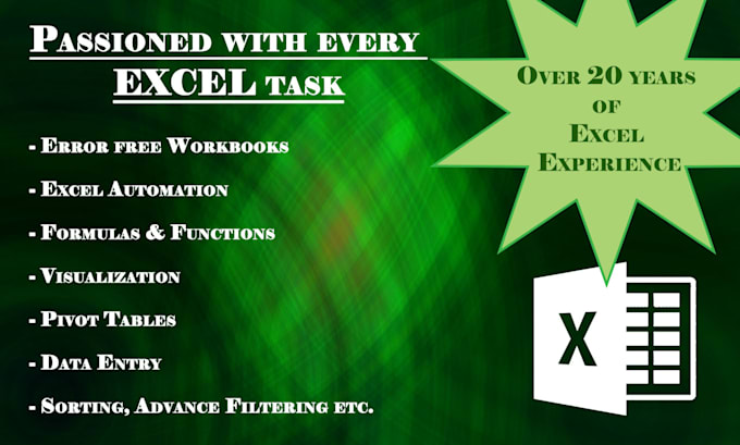 Bestseller - do data processing in excel with formulas, functions and vba