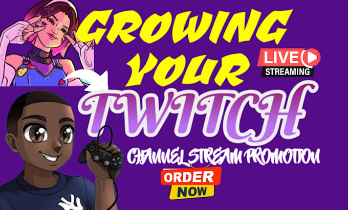 Gig Preview - Do organic twitch live stream promotion to increase followers, viewers subscribe