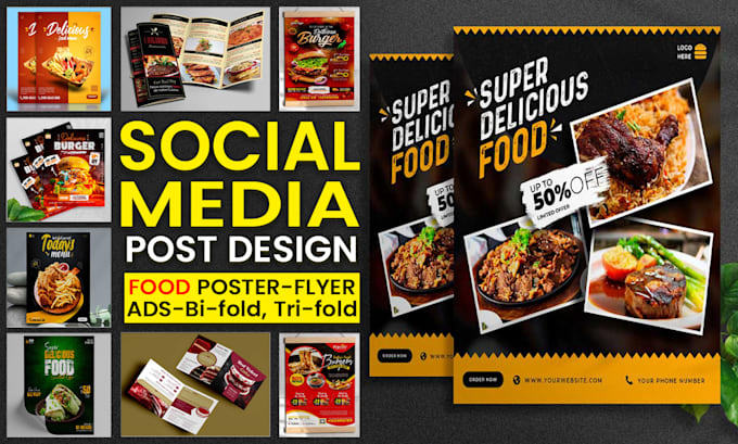 Gig Preview - Create restaurant menu, food poster, banner, flyer, food ads