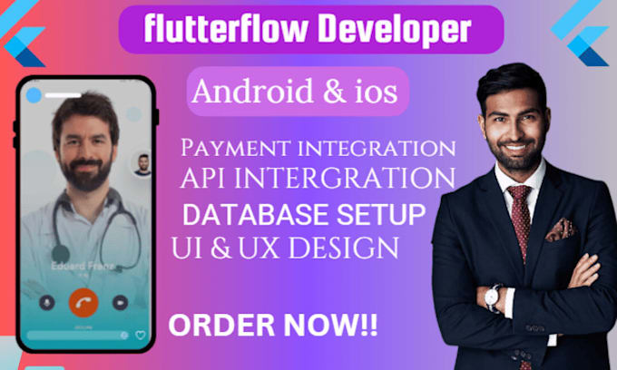 Gig Preview - Flutter mobile app developer flutterflow healthcare app development android, ios