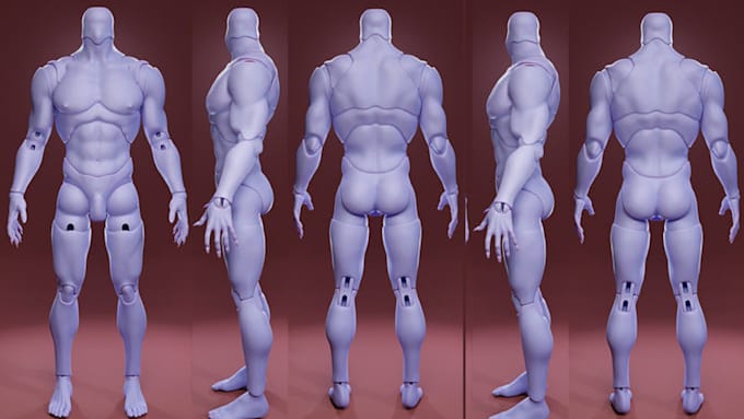 Gig Preview - 3d articulated, joint bone, flexi toy, 3d bjd, ball joint, 3d action figure, stl