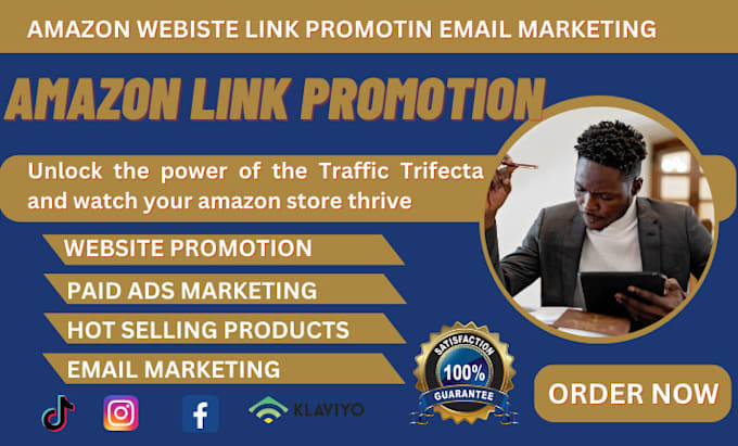 Gig Preview - Web site affiliate link promotion amazon email marketing