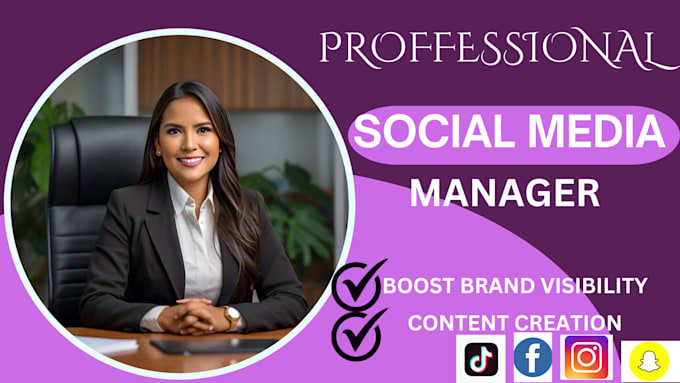 Gig Preview - Your social media marketing manager and content creator