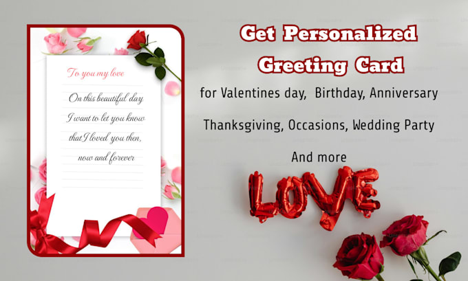 Gig Preview - Design attractive personalized greeting cards for valentines day wedding party