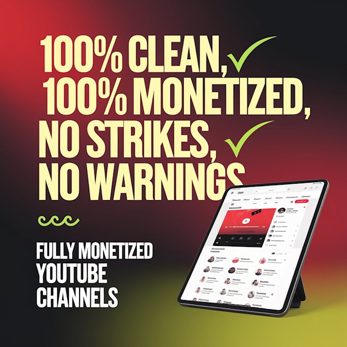 Bestseller - buy and sell viral monetize youtube channel, faceless video editing, ad revenue