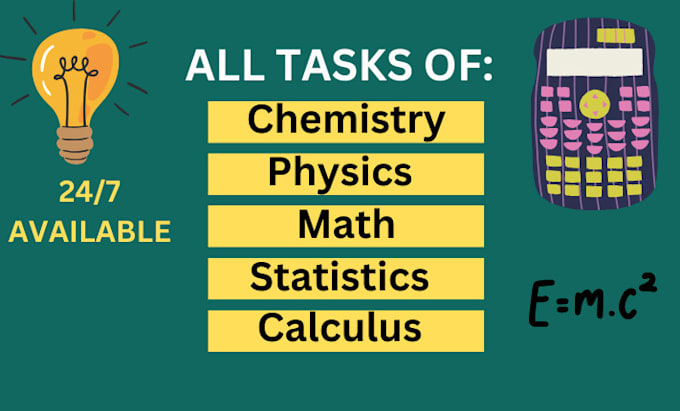 Gig Preview - Help you in chemistry, physics, math, statistics and calculus