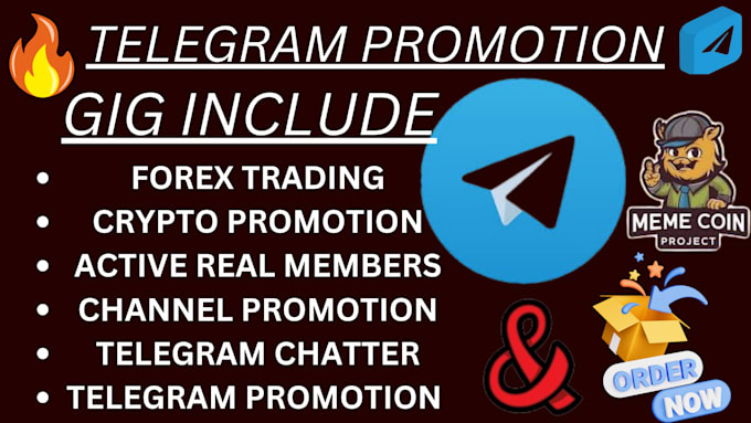 Gig Preview - Telegram chatter, mass dm, crypto promotion, telegram promotion