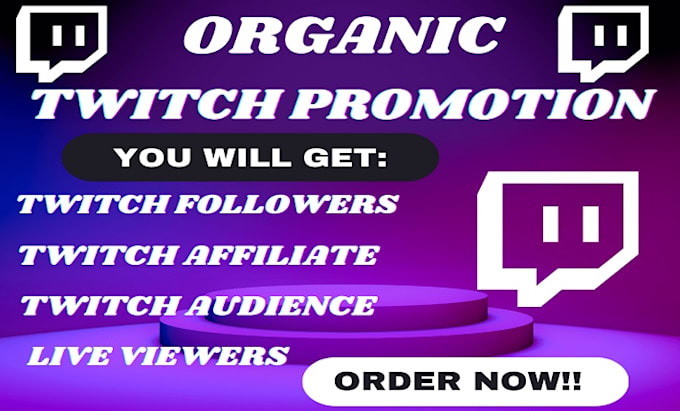 Gig Preview - Twitch promotion twitch channel twitch viewers channel promotion live viewers