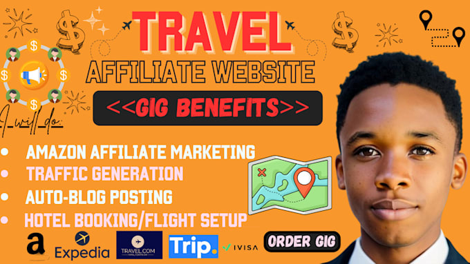 Gig Preview - Setup an autopilot travel affiliate website to earn consistently