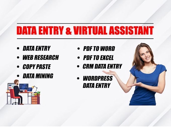 Bestseller - be your virtual assistant and data entry expert