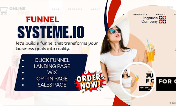 Gig Preview - Create systeme io sales funnel, lead magnet sales funnel in clickfunnels, wix