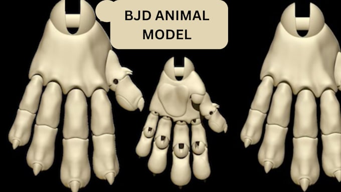 Bestseller - custom articulate bjd doll animal model, 3d doll, flexi model for printing, stl