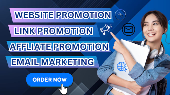 Gig Preview - Web site affiliate link promotion amazon email marketing