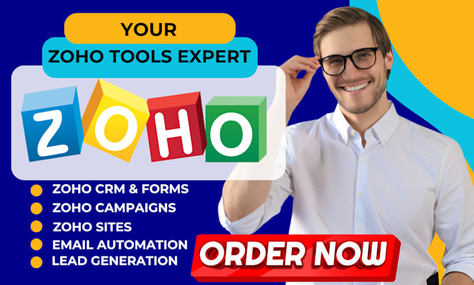 Gig Preview - Setup zoho crm zoho one zoho bigin zoho forms zoho books zoho sites and campaign