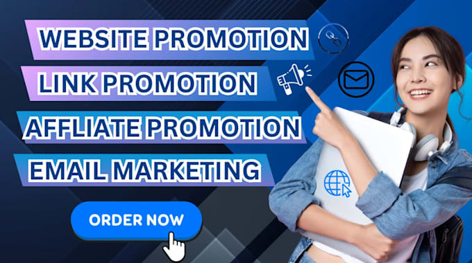 Gig Preview - Do web sites affiliate link promotion amazon email marketing