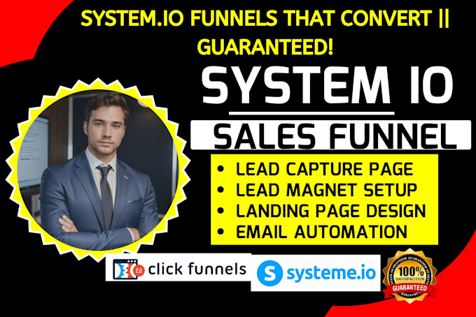 Gig Preview - Sales guaranteed system io sales funnel, landing page, online course funnel