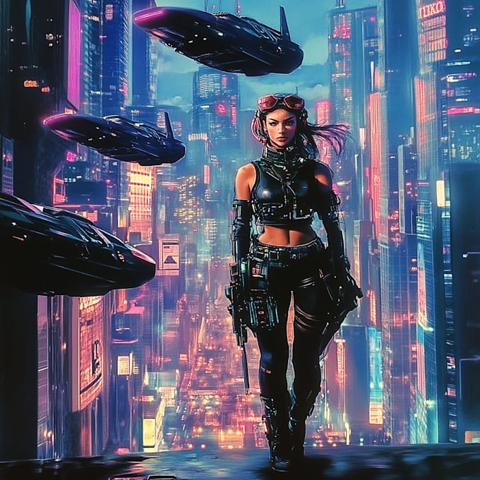 Gig Preview - Do cyberpunk futuristic city art