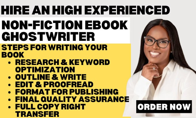 Gig Preview - Be your ebook ghostwriter, amazon kindle ebook writer,