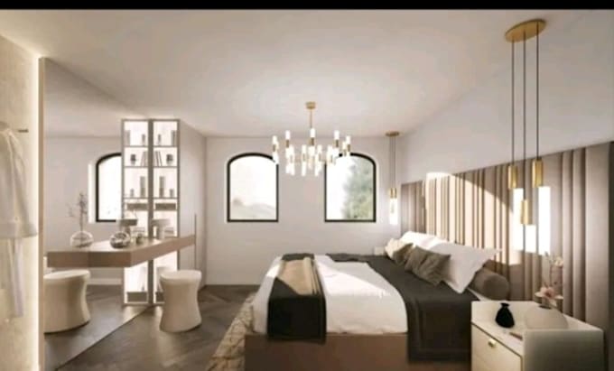 Gig Preview - Design interior design and realistic 3d rendering