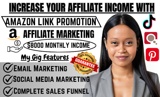 Gig Preview - Do clickbank affiliate marketing, amazon affiliate website sales funnel