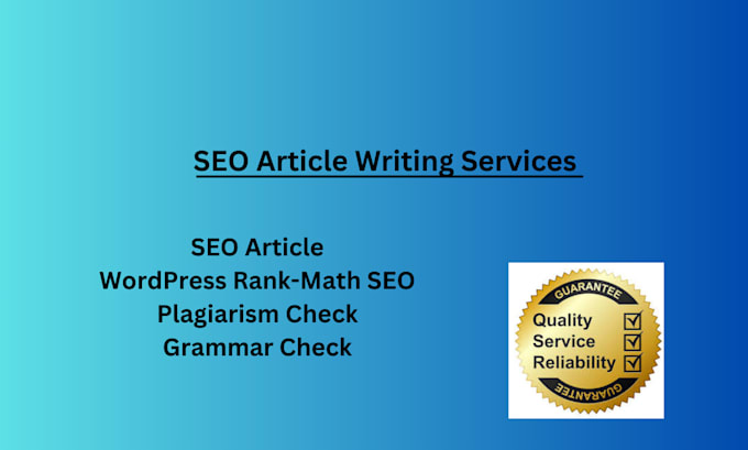 Gig Preview - Write SEO articles for your website