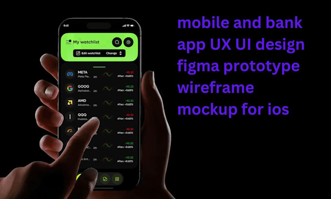 Gig Preview - Mobile and bank app UX UI design figma prototype wireframe mockup for ios