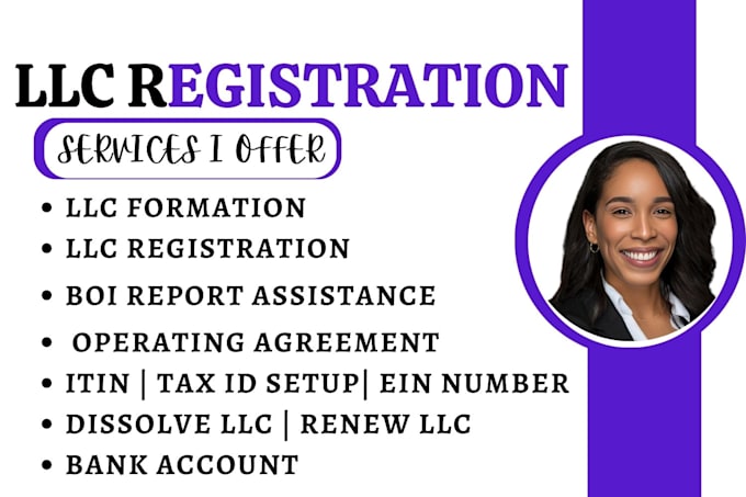 Gig Preview - Do tax id, boi report,  itin for US llc registration, ein number, dissolve llc