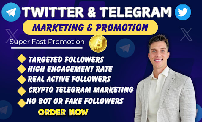 Gig Preview - Do organic crypto telegram marketing twitter x marketing for real growth