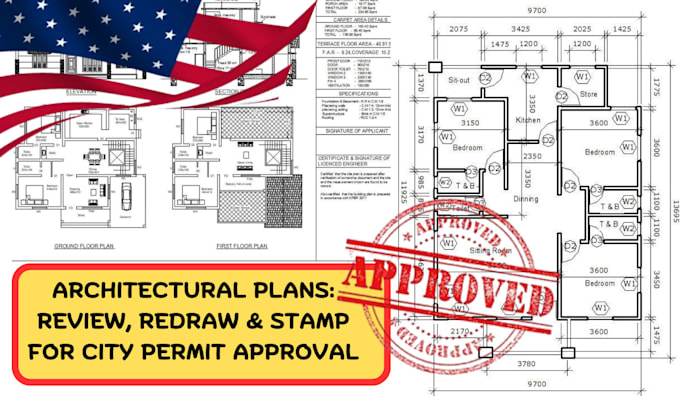 Gig Preview - Draw your architectural plan engineering plan stamp for permit