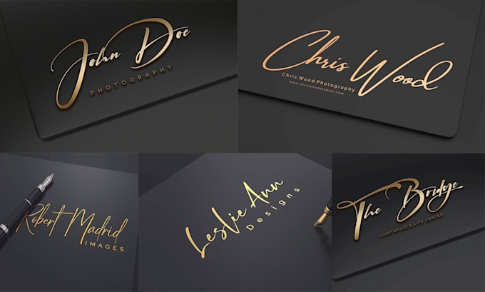 Gig Preview - Design luxury, handwritten, cursive signature logo