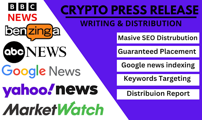 Gig Preview - Distribute crypto press release crypto press release distribution press release