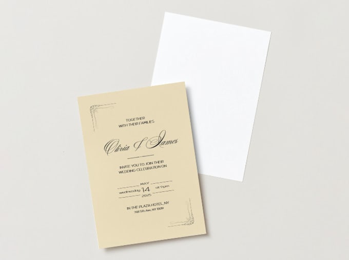 Gig Preview - Create a delicate minimalist and classic wedding invitation