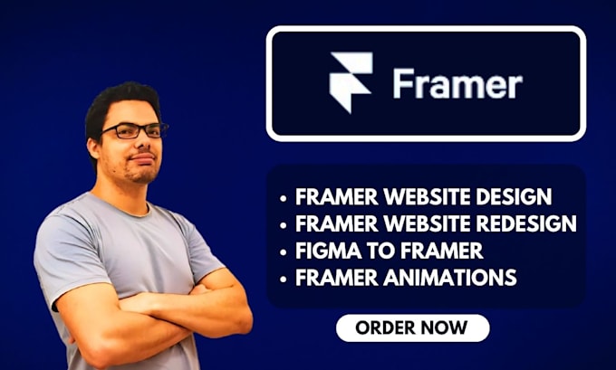 Gig Preview - Design framer website redesign framer website or figma to framer website