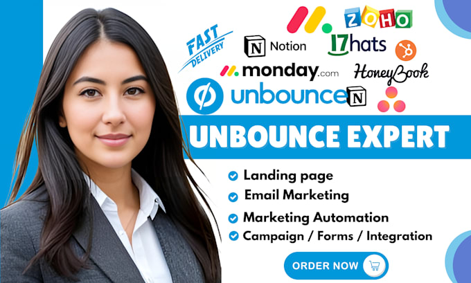 Gig Preview - Setup unbounce landing page,unbounce expert,unbounce integration,smart traffic