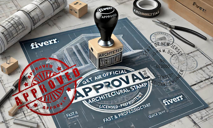 Gig Preview - Licensed california, florida, USA architect building plan stamp for approval