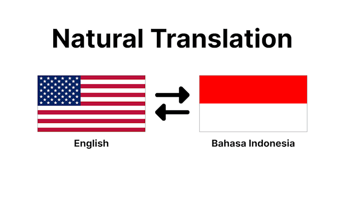 Gig Preview - Naturally translate between english and bahasa indonesia