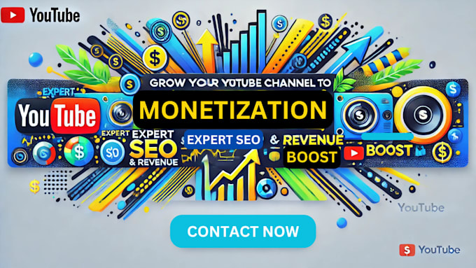 Gig Preview - Grow youtube channel to monetization with video SEO for revenue growth