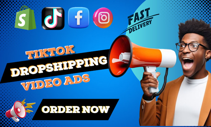 Gig Preview - Create tik tok dropshipping video ads, ugc ads, facebook ads with hook tiktok