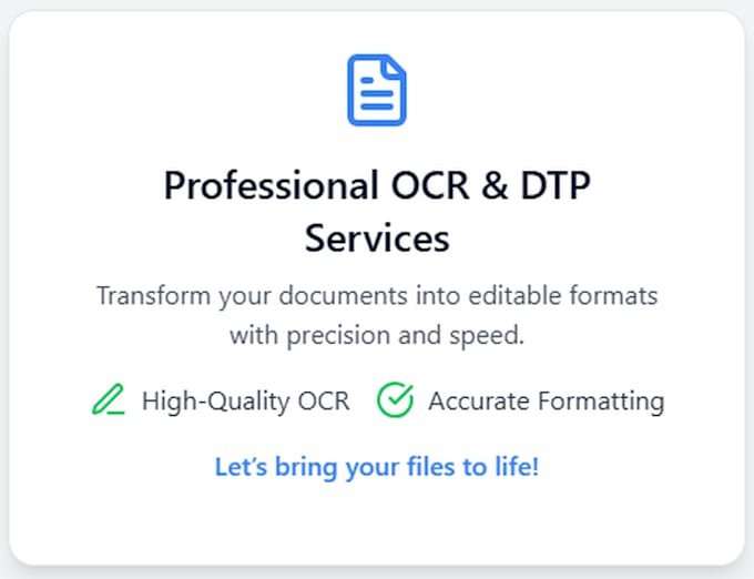 Bestseller - deliver flawless ocr and dtp services for polished, editable documents