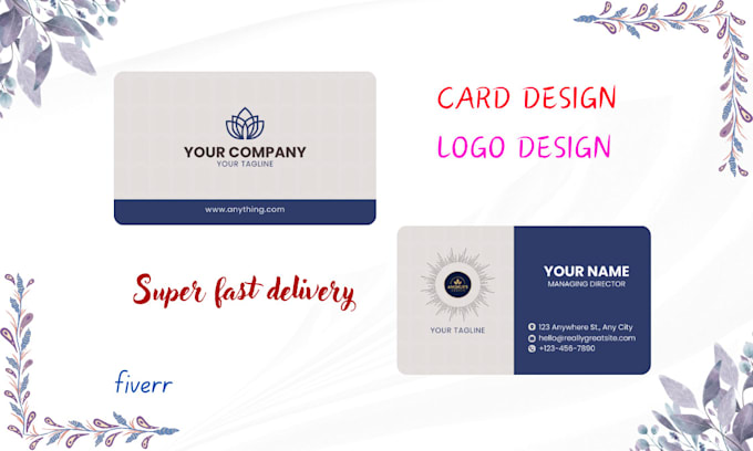 Gig Preview - Design stylish, unique, professional business card and logo