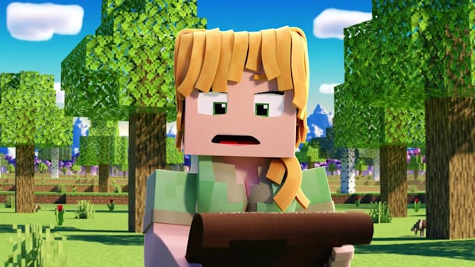 Gig Preview - Create 3d minecraft animation, roblox animation, 3d trailer, 3d pixel for game