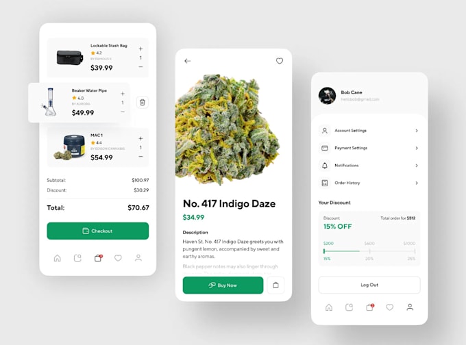 Gig Preview - Develop custom cannabis delivery app, cbd app, marijuana app