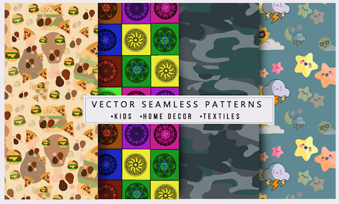 Gig Preview - Design seamless repeat vector patterns for textile prints