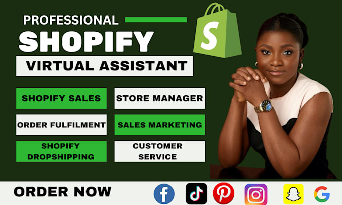 Bestseller - be shopify virtual assistant social media manager sales market