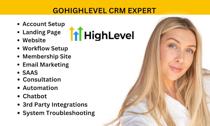 Gig Preview - Setup gohighlevel CRM membership site salesfunnel saas a2p 10dlc registration