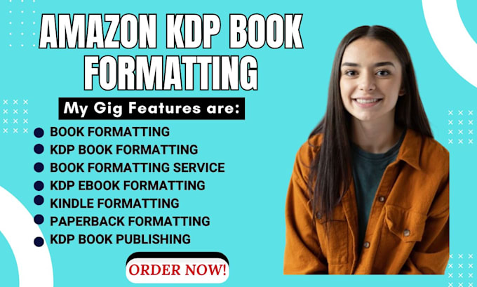 Gig Preview - Do kdp book formatting for amazon kdp kindle book formatting ebook formatting