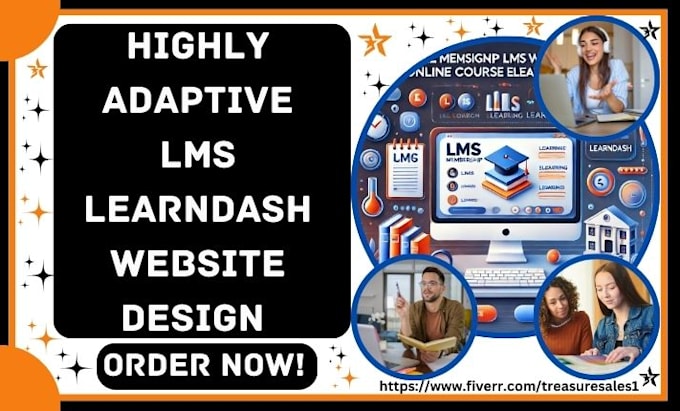 Bestseller - design membership lms website online course elearning learndash website